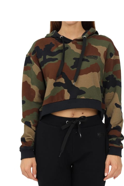 Moschino Fleeces & Tracksuits for Women Moschino Underwear Camouflage Sweatshirt