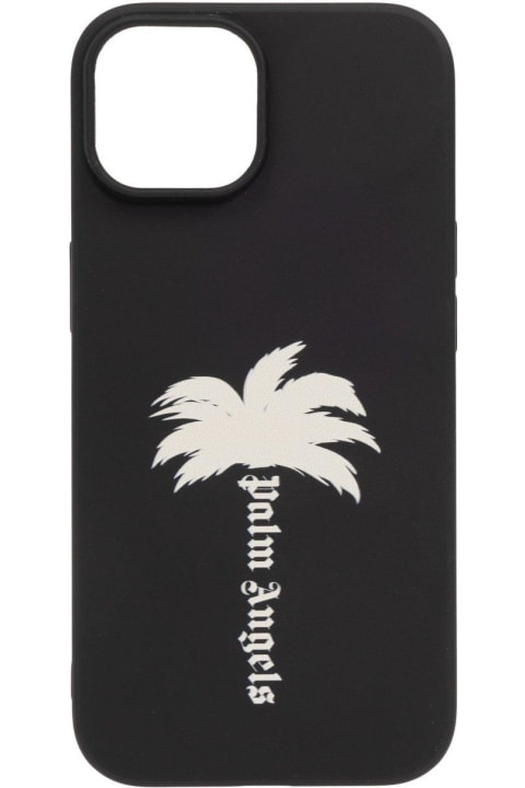 Palm Angels Hi-Tech Accessories for Men Palm Angels Palm Tree Printed Iphone 15 Case