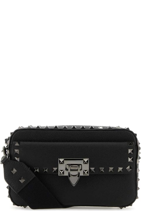 Bags Sale for Women Valentino Garavani Black Leather Rockstud Crossbody Bag