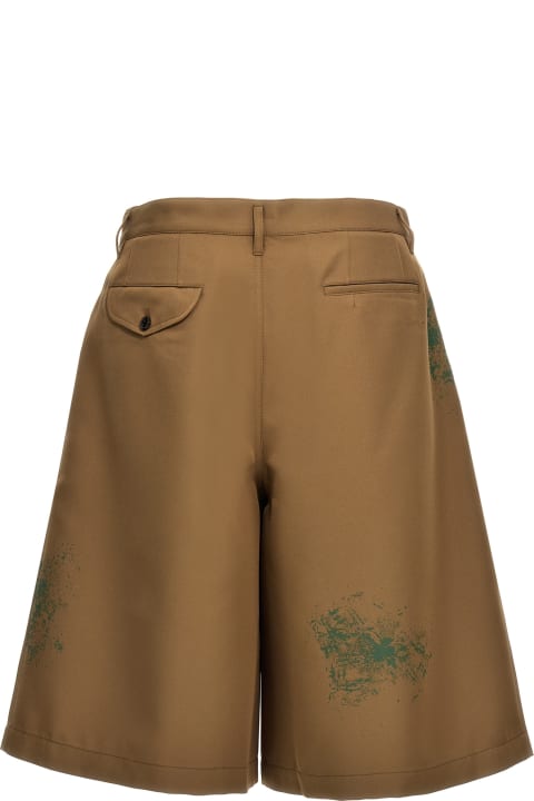 Comme des Garçons Shirt Pants for Men Comme des Garçons Shirt Paint Print Bermuda Shorts