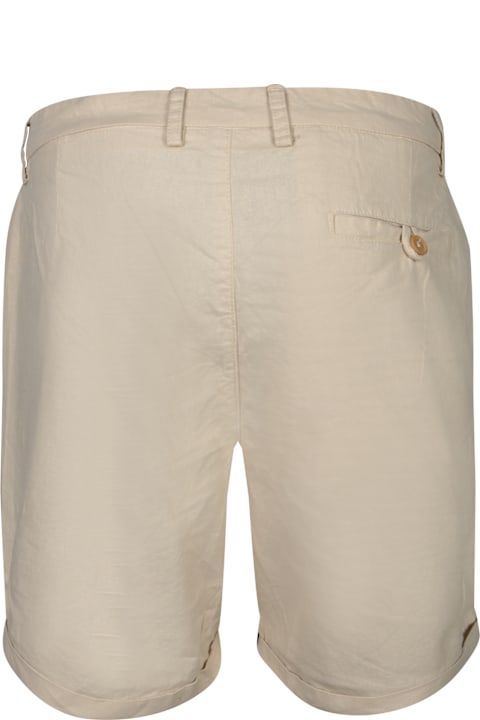 Peninsula Swimwear Clothing for Men Peninsula Swimwear White Linen Cargo Bermuda Shorts