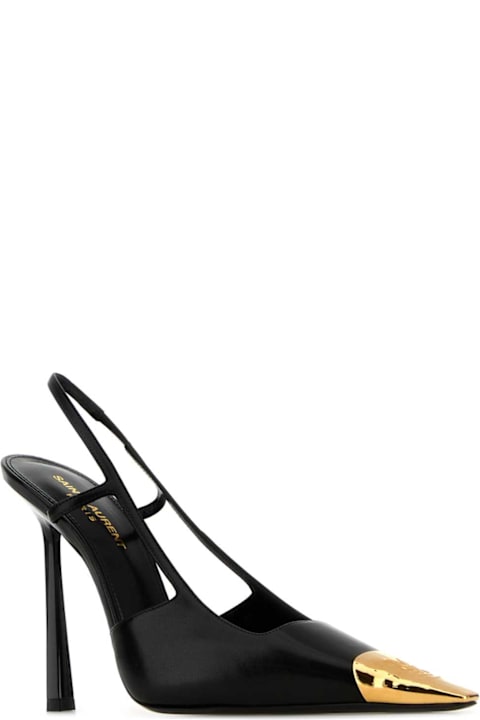 Saint Laurent Black Leather Jeanne Pumps