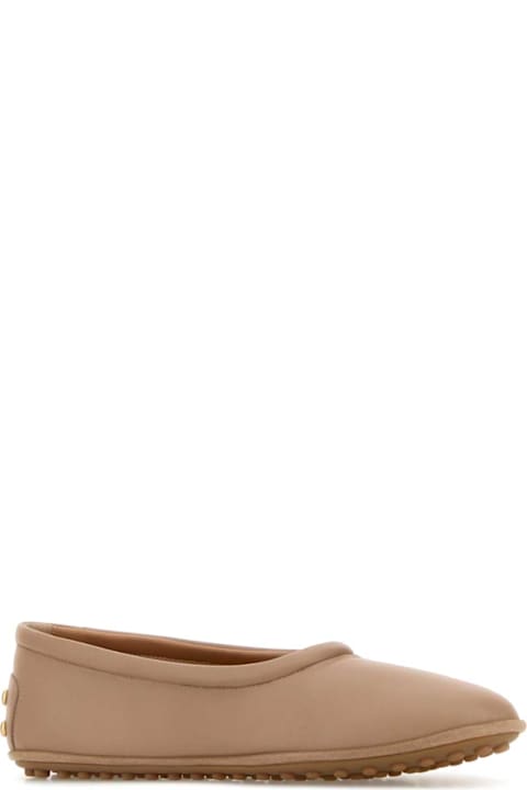 Tod's Antiqued Pink Leather Ballerinas