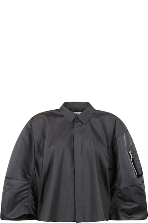 Sacai ملابس علوية لـ السيدات Sacai Cropped Poplin Shirt