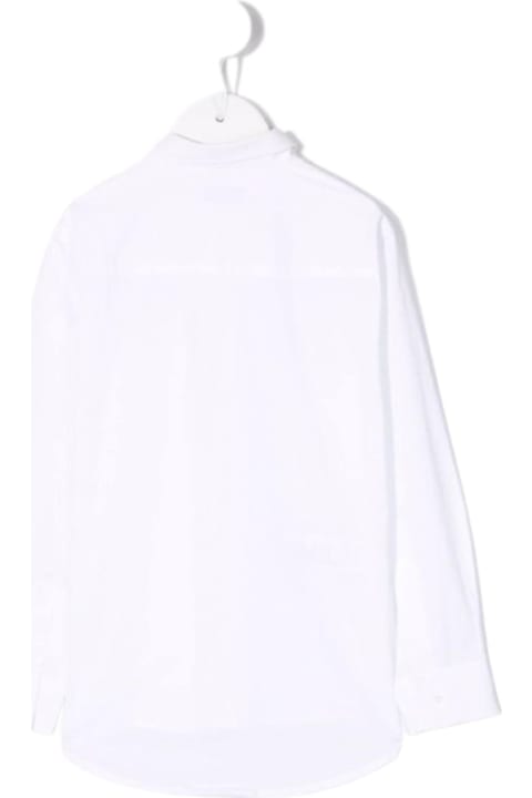 Homeware Il Gufo White Shirt With Patch Pocket On The Chest In Cotton Boy