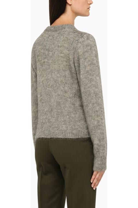Parosh for Women Parosh Grey Mohair Crew-neck Sweater
