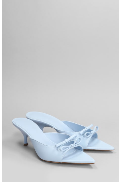 GIA BORGHINI Sandals for Women GIA BORGHINI Blanche Slipper-mule In Cyan Leather