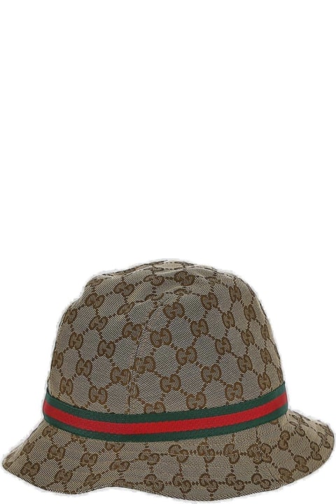 Gucci إكسسورات وهدايا لـ بنات Gucci Gg Motif Fedora Hat