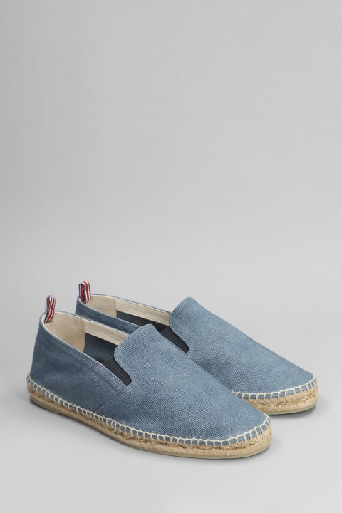 Loafers & Boat Shoes for Men Castañer Joel-002 Espadrilles In Cyan Canvas