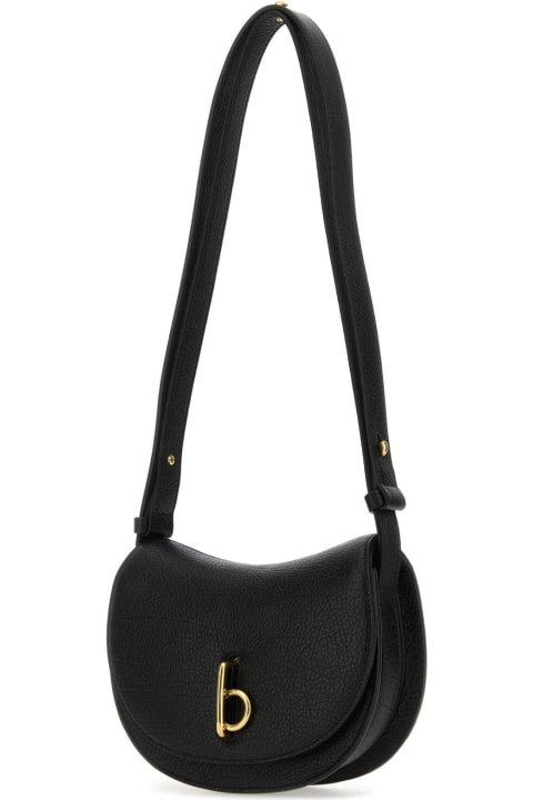 Bags for Women Burberry Black Leather Mini Rocking Horse Shoulder Bag