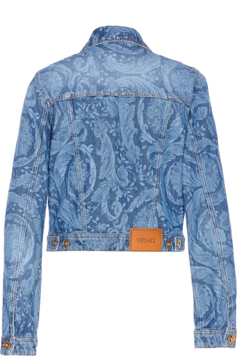 Clothing for Women Versace Baroque Print Denim Jacket