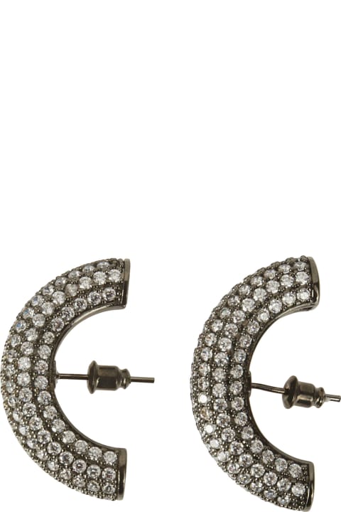 Jewelry for Women Panconesi Half Moon Crystal Hoops