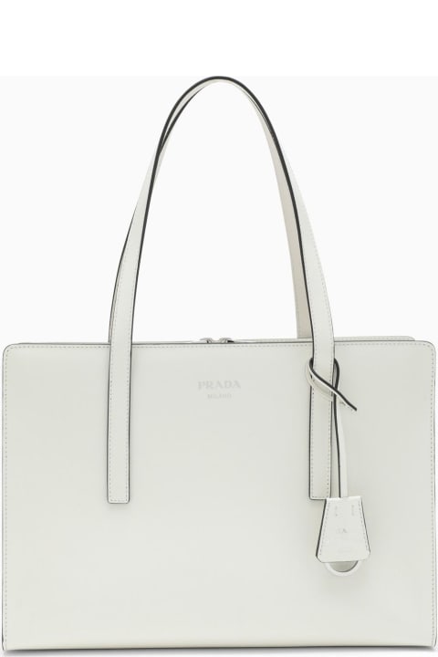 Totes for Women Prada Re-edition 1995 Medium Bag In White Brushed Leather
