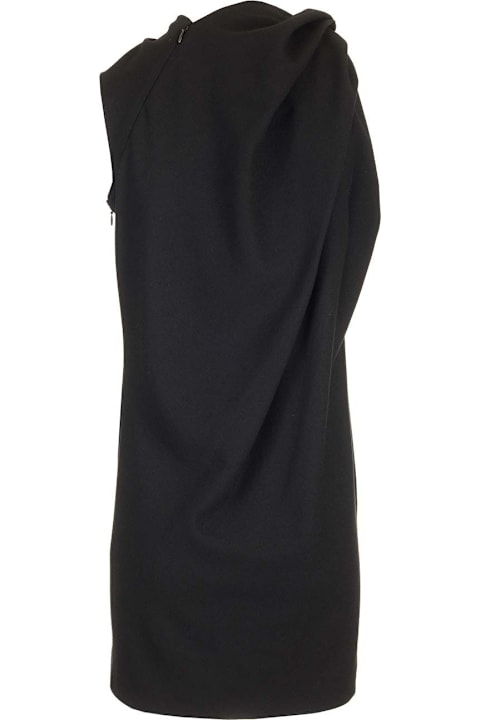 Alexander McQueen Dresses for Women Alexander McQueen Black Wool Crepe Mini Dress