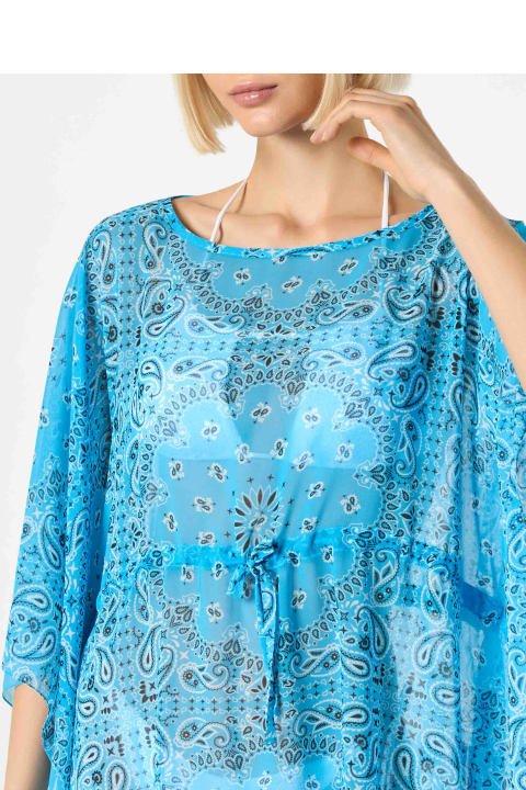Homeware MC2 Saint Barth Turquoise Bandanna Print Caftan