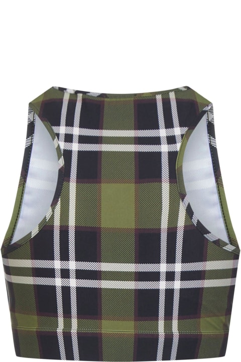 Burberry Topwear for Women Burberry Checked Cropped Tank Top