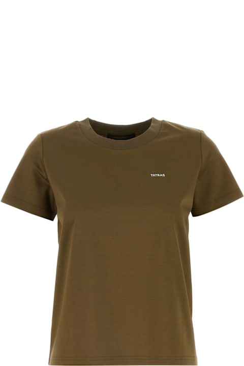 TATRAS Clothing for Women TATRAS Khaki Cotton T-shirt