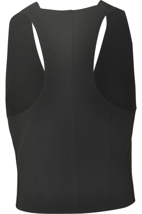 Norma Kamali for Women Norma Kamali V-neck Plain Slim Vest
