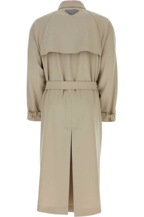 Prada Coats & Jackets for Women Prada Belted Button-up Coat