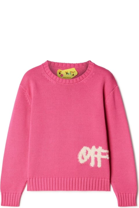 Off-White for Kids Off-White Pink Cotton Jumper