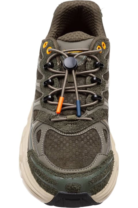 Barracuda لـ Kids Barracuda Round-one Fabric And Suede Sneakers In Military Green