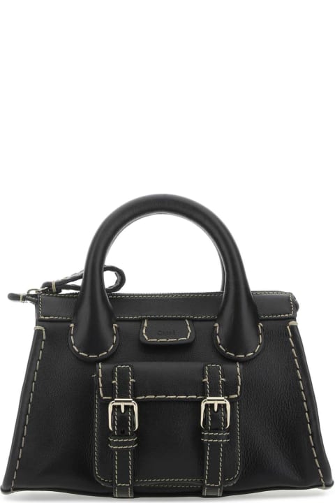 Chloé for Women Chloé Black Leather Mini Edith Handbag