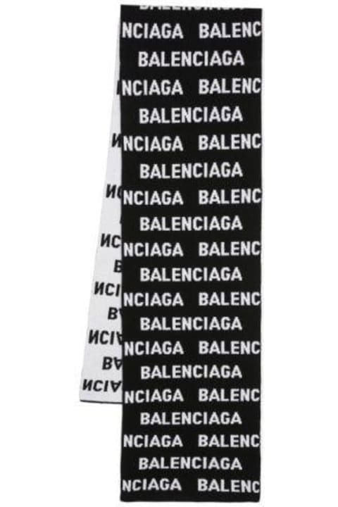 Balenciaga Scarves & Wraps for Women Balenciaga Logo Intarsia Scarf