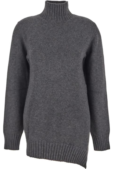 Jil Sander Sweaters for Women Jil Sander Asymmetric Bottom Knit Sweater