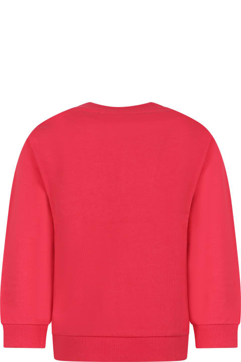 Sweaters & Sweatshirts for Girls Balmain Fuchsia Sweatshirt For Girl With Logo