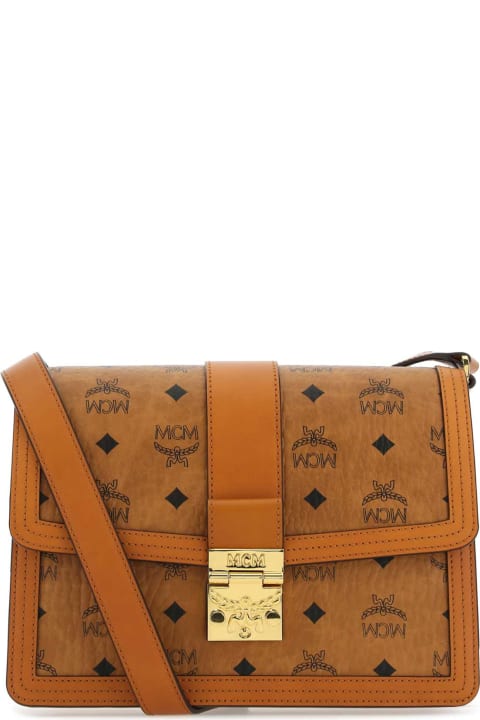 MCM Shoulder Bags for Women MCM Printed Canvas And Leather Tracy Crossbody Bag