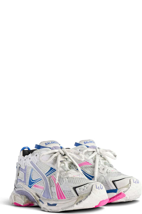 Fashion for Women Balenciaga Women`s Runner Sneaker In White/lilac/neon Pink/navy