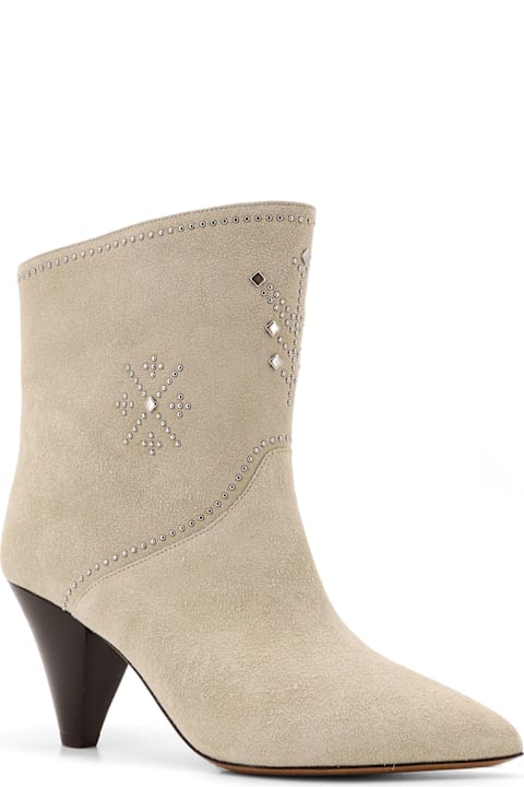 Shoes for Women Isabel Marant Loline Suede Ankle Boots With Micro Studs
