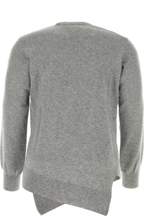 メンズ Comme des Garçons Shirtのニットウェア Comme des Garçons Shirt Grey Wool Comme Des Garã§ons Shirt X Lacoste Sweater