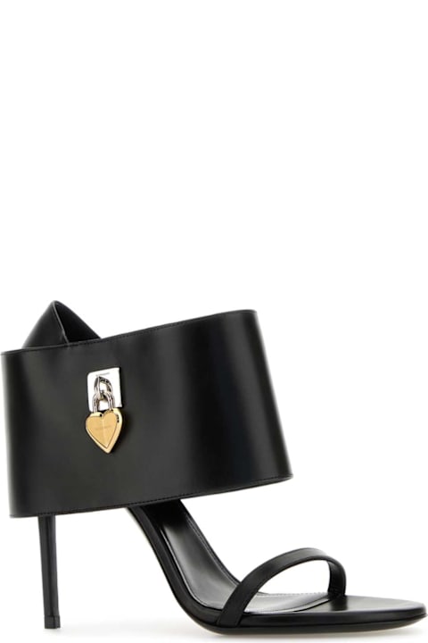 Fashion for Women Givenchy Black Leather Shark Sandals
