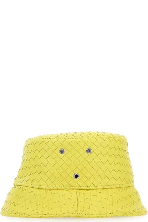 Bottega Veneta Accessories for Women Bottega Veneta Yellow Nappa Leather Hat