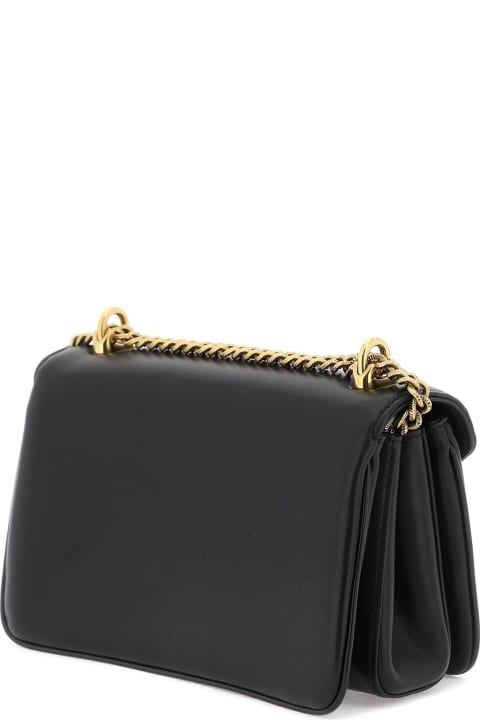 ウィメンズ ショルダーバッグ Dolce & Gabbana Black Nappa Leather Devotion Shoulder Bag