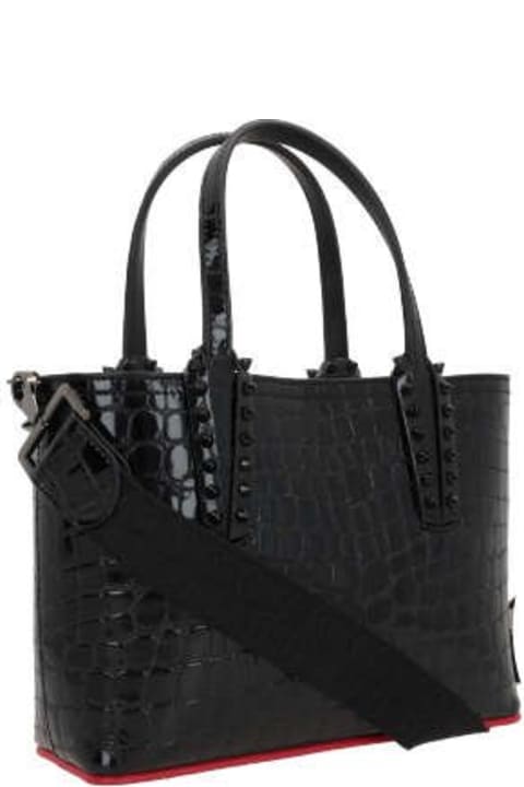 Christian Louboutin Totes for Women Christian Louboutin Stud Detailed Top Handle Bag