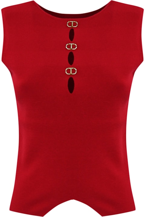 Homeware TwinSet Double-use Top In Viscose Knit