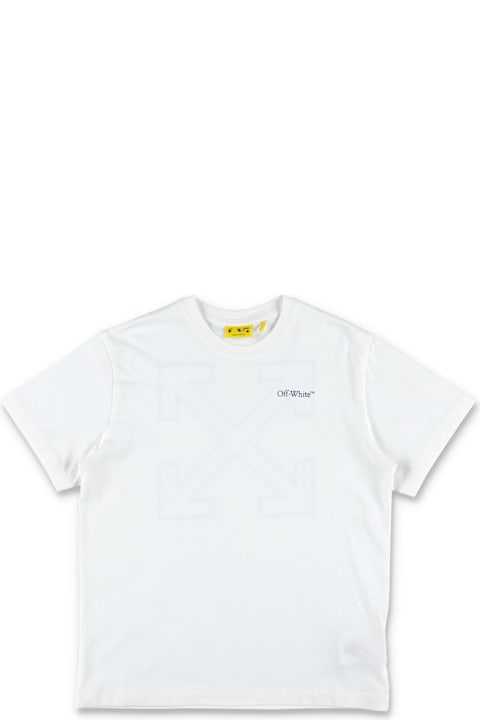 Homeware Off-White Off-white Kids White T-shirt With Arrow Logo