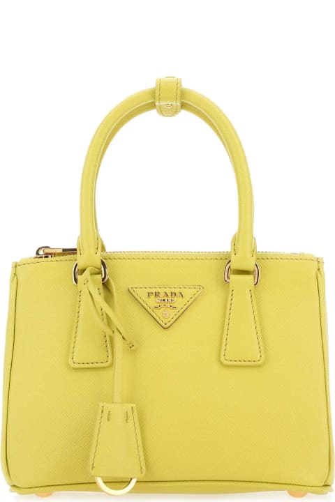 Prada Totes for Women Prada Yellow Leather Handbag