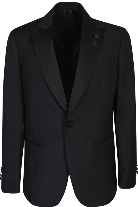 Suits for Men Lardini Single-breasted Black Smoking
