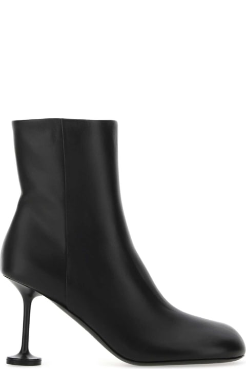Fashion for Men Balenciaga Black Leather Lady Ankle Boots