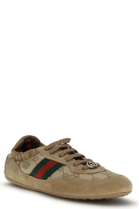 Gucci Shift Sneakers In Gg Fabric And Leather