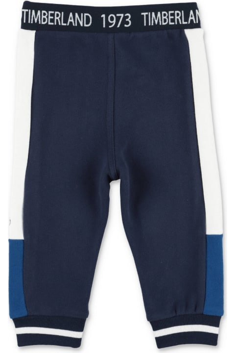 Pantaloni Blu In Felpa Di Cotone Bambino