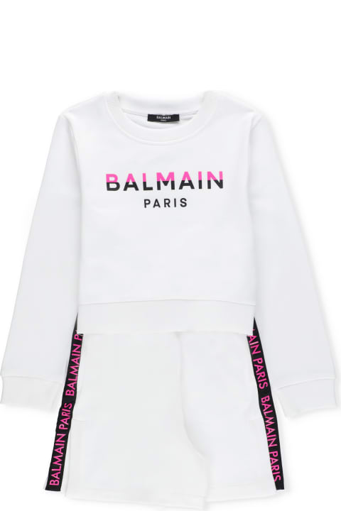 Balmain Jumpsuits for Girls Balmain Two-piece Suit With Logo