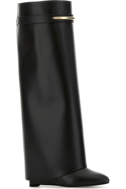 Givenchy Black Leather Shark Boots