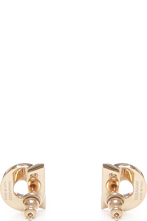Jewelry for Women Ferragamo Gancini Earrings With Rhinestones