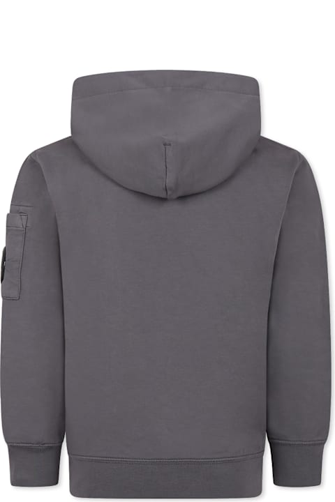 Homeware C.P. Company Undersixteen Grey Sweatshirt For Boy With Logo