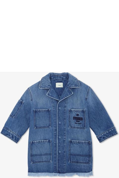 Coats & Jackets for Boys Fendi Fendi Kids Jackets Blue