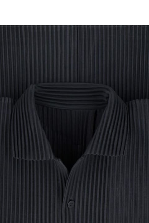 Homme Plissé Issey Miyake Shirts for Men Homme Plissé Issey Miyake 'mc July' Pleated Shirt